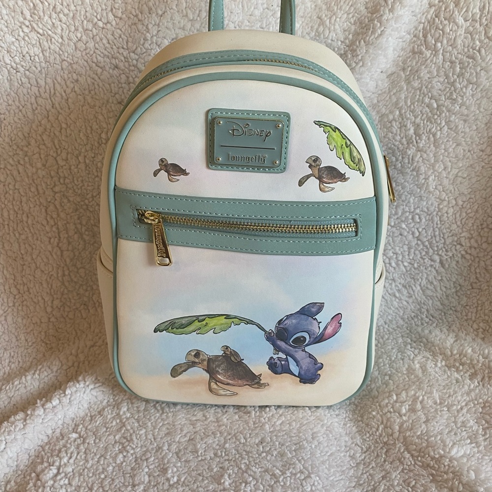 Disney Loungefly Stitch and the Turtle Mini Backpack